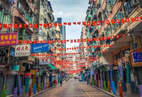 Emerging City - road between buildings