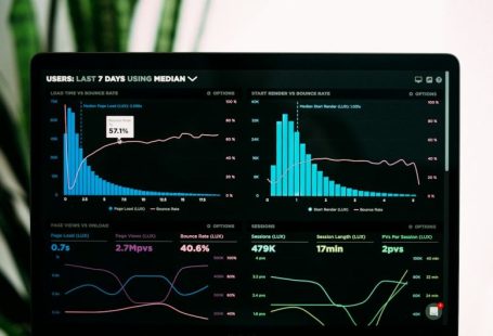Population Graph - graphs of performance analytics on a laptop screen