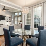 Home Appraisal - round clear glass-top table and five gray chairs dining se