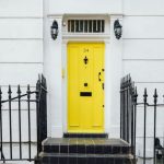 Open House Welcome - closed yellow door