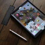 Tablet Apps - silver iPad with stylus