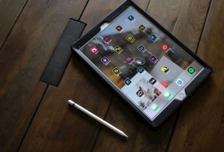 Tablet Apps - silver iPad with stylus