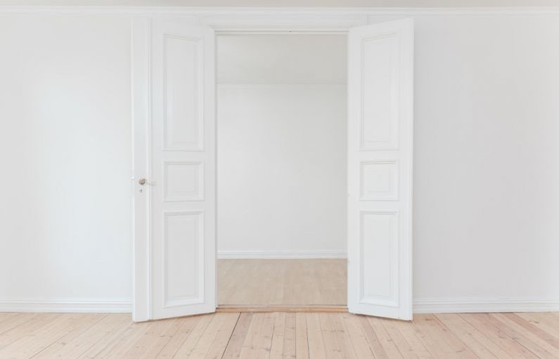 Home Automation Panel - minimalist photography of open door